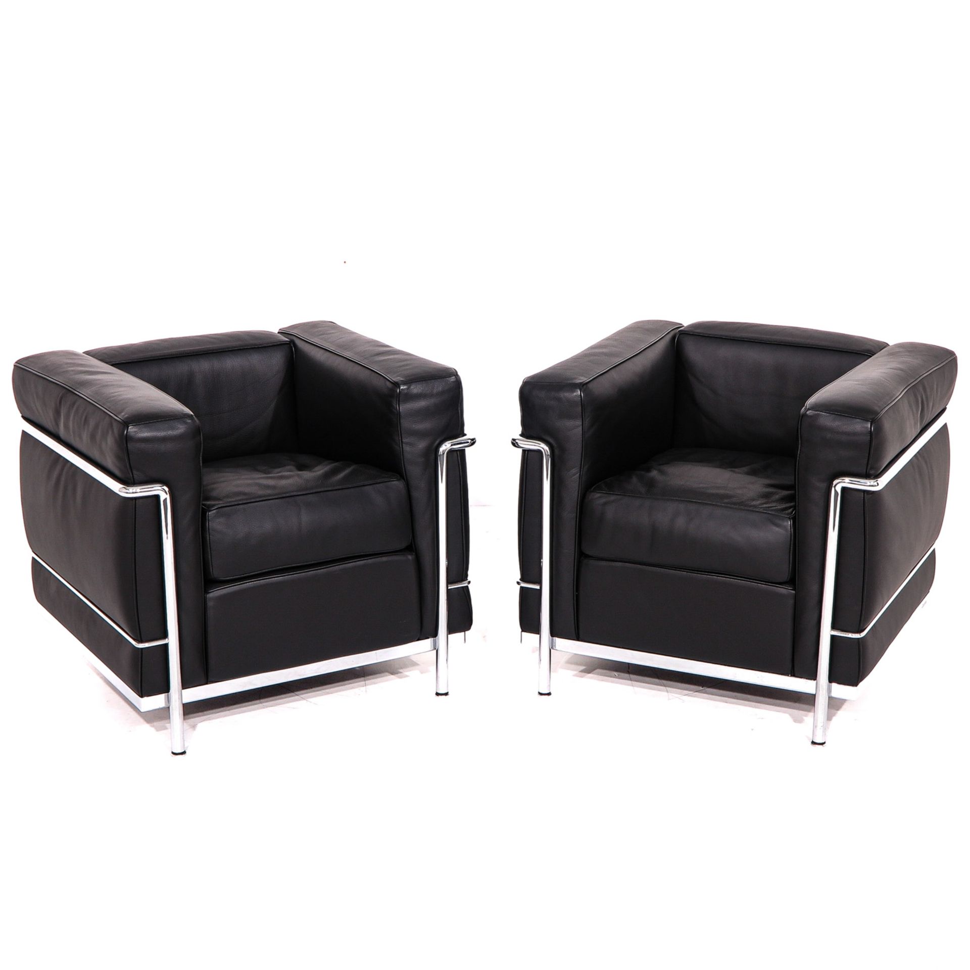 A Pair of Corbusier Armchairs Model LC2