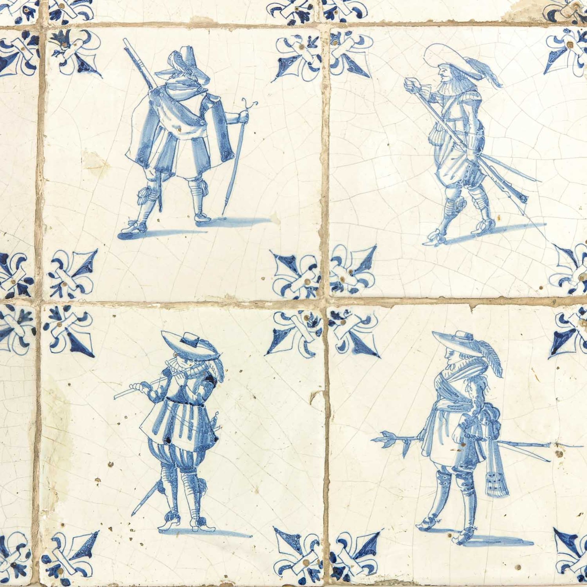 A 17th Century 9 Pas with Dutch Tiles - Bild 5 aus 6
