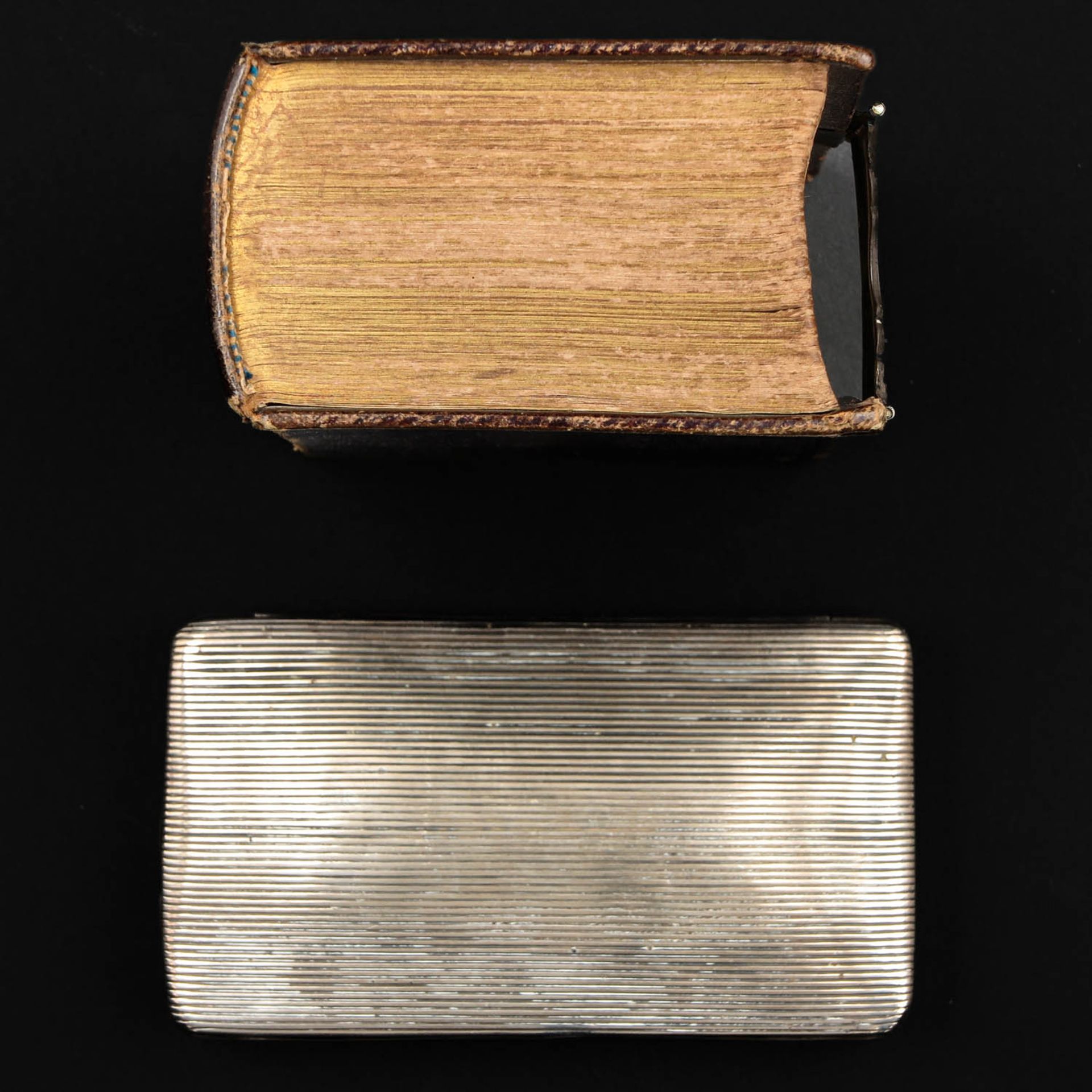 A Bible with Silver Clasp and Silver Tobacco Box - Image 5 of 10