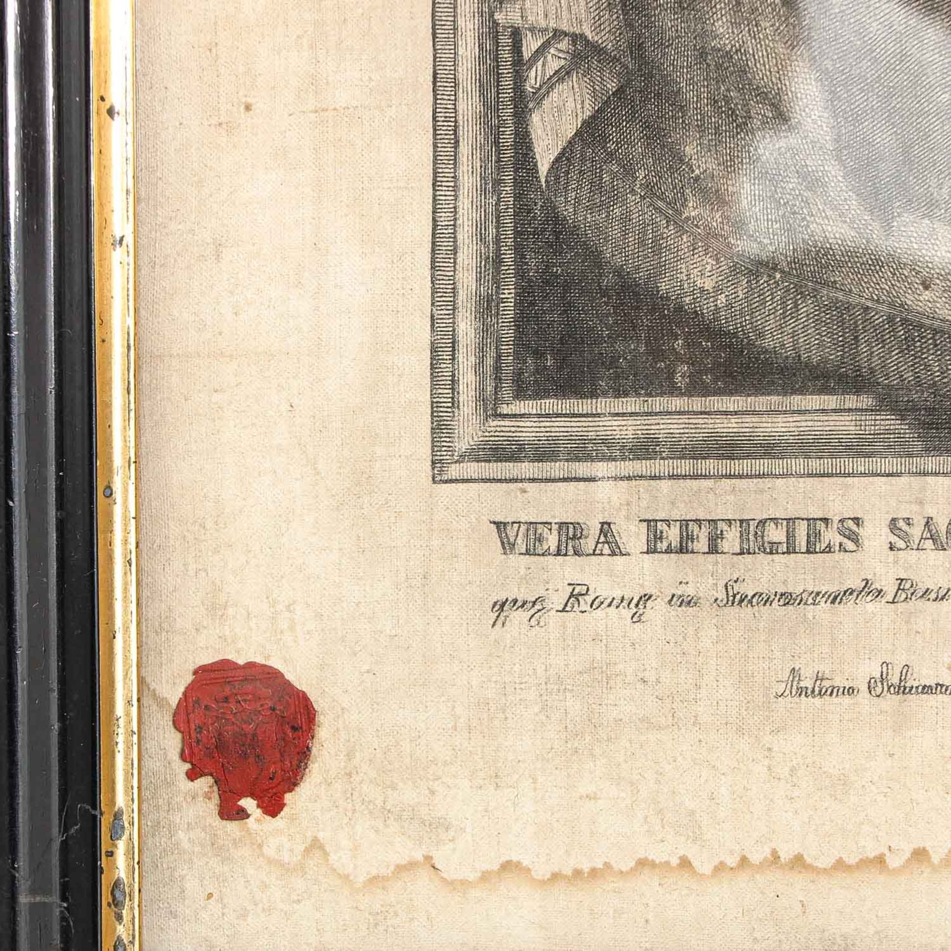 A Frame Holding Cloth of the Saint Veronica - Bild 3 aus 6