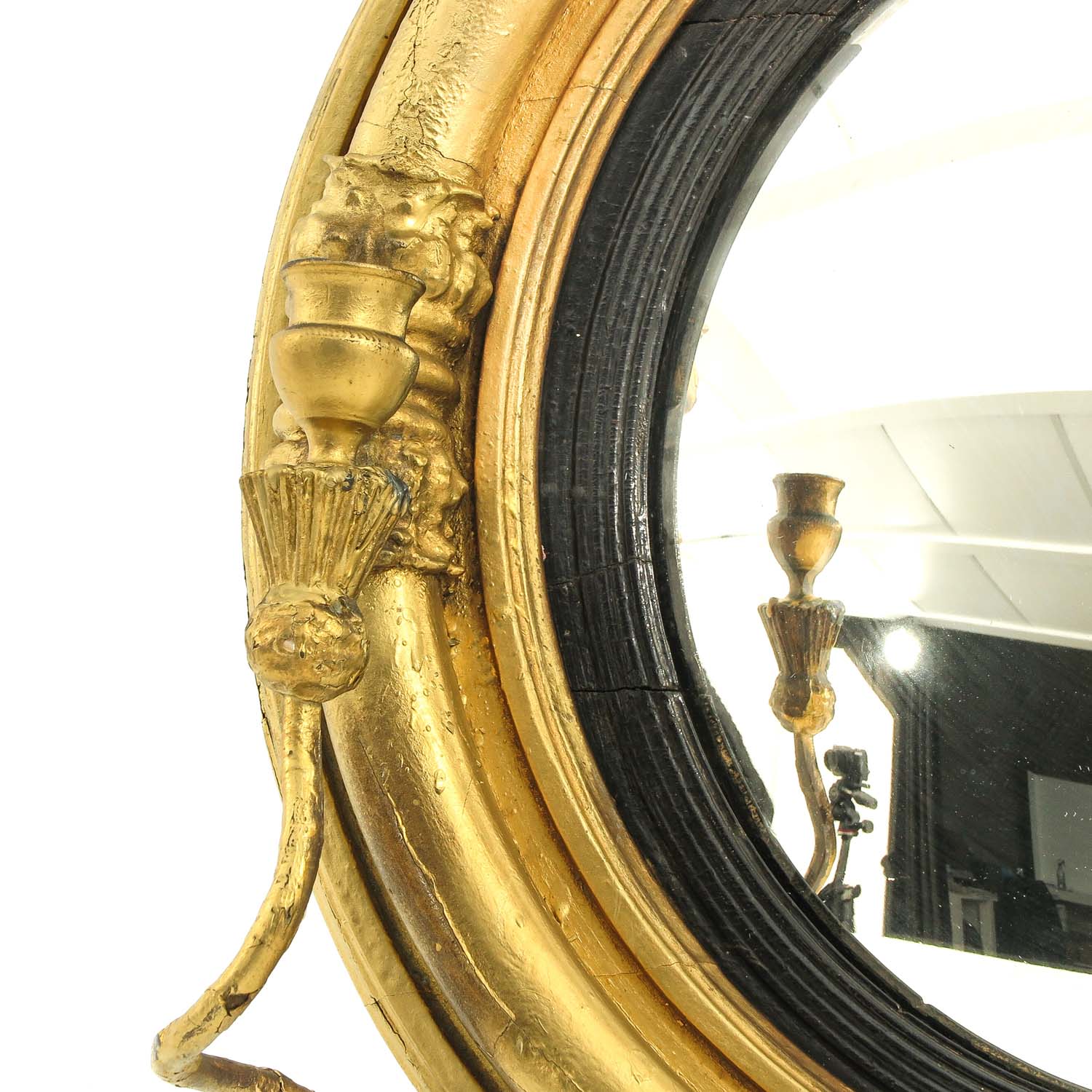 A Gilded Wood Butlers Mirror Circa 1800 - Image 8 of 8