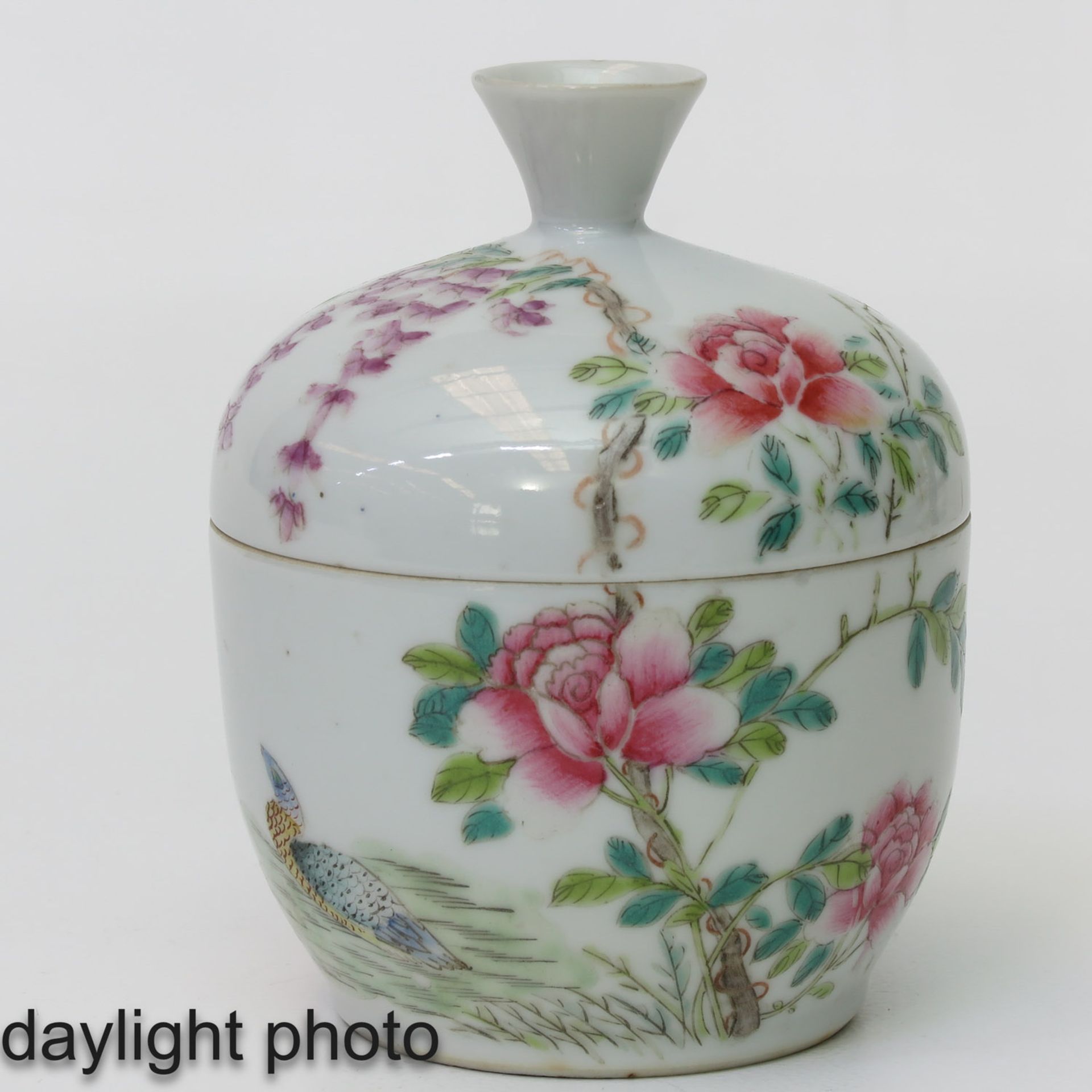 A Famille Rose Pot with Cover - Image 7 of 9