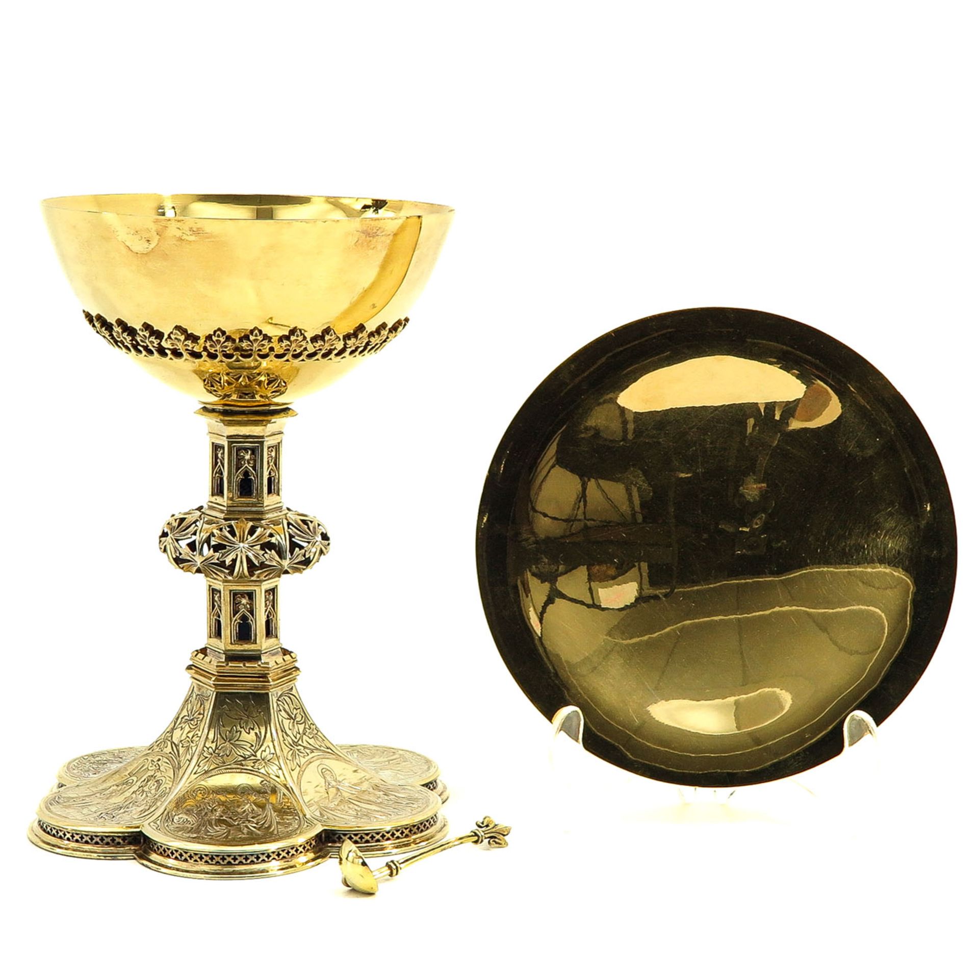 A Silver Vermeil Neo-Gothic Chalice