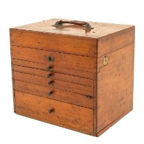 A 19th Century Wood Case with 6 Drawers