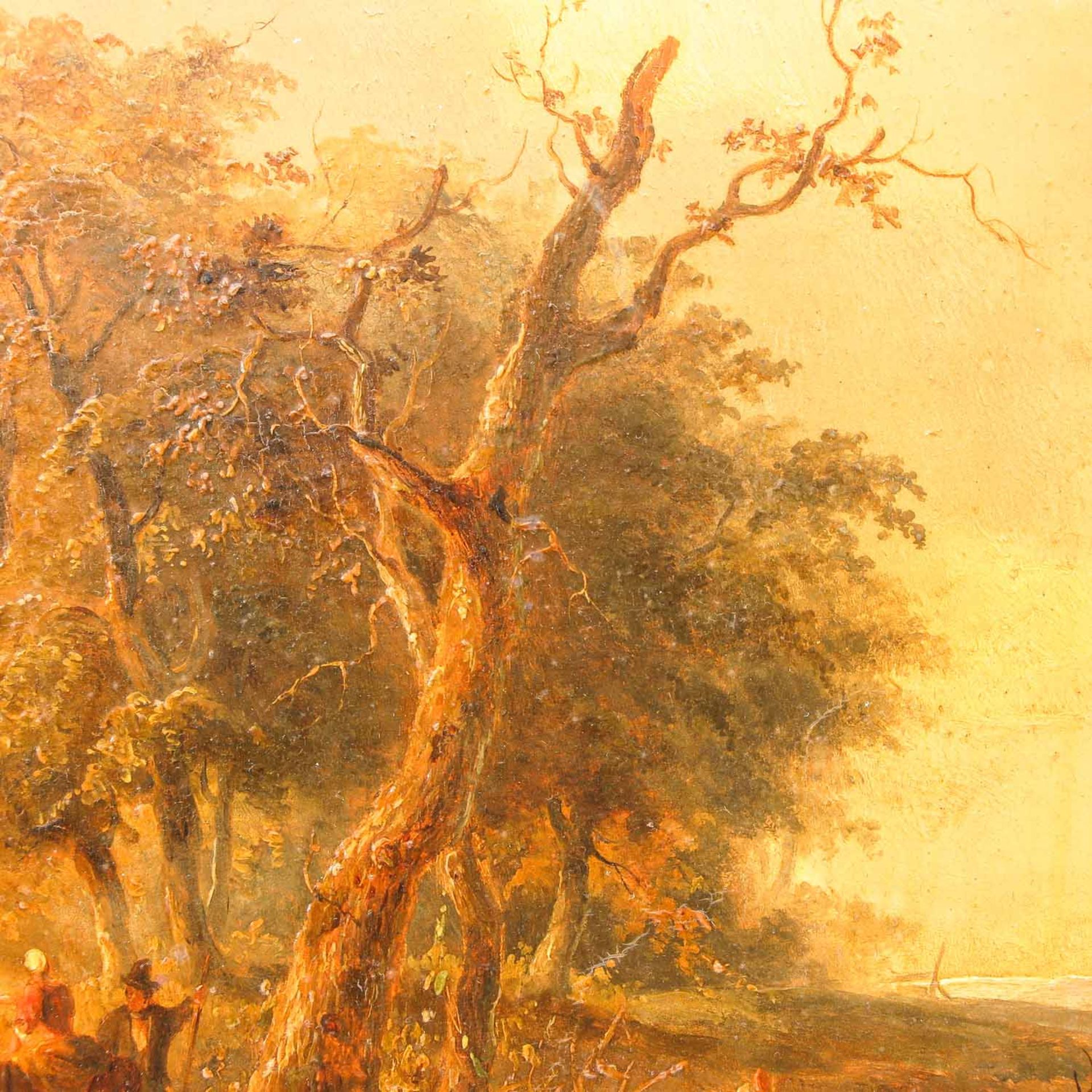 A Oil On Panel Depicting Landscape - Bild 4 aus 5