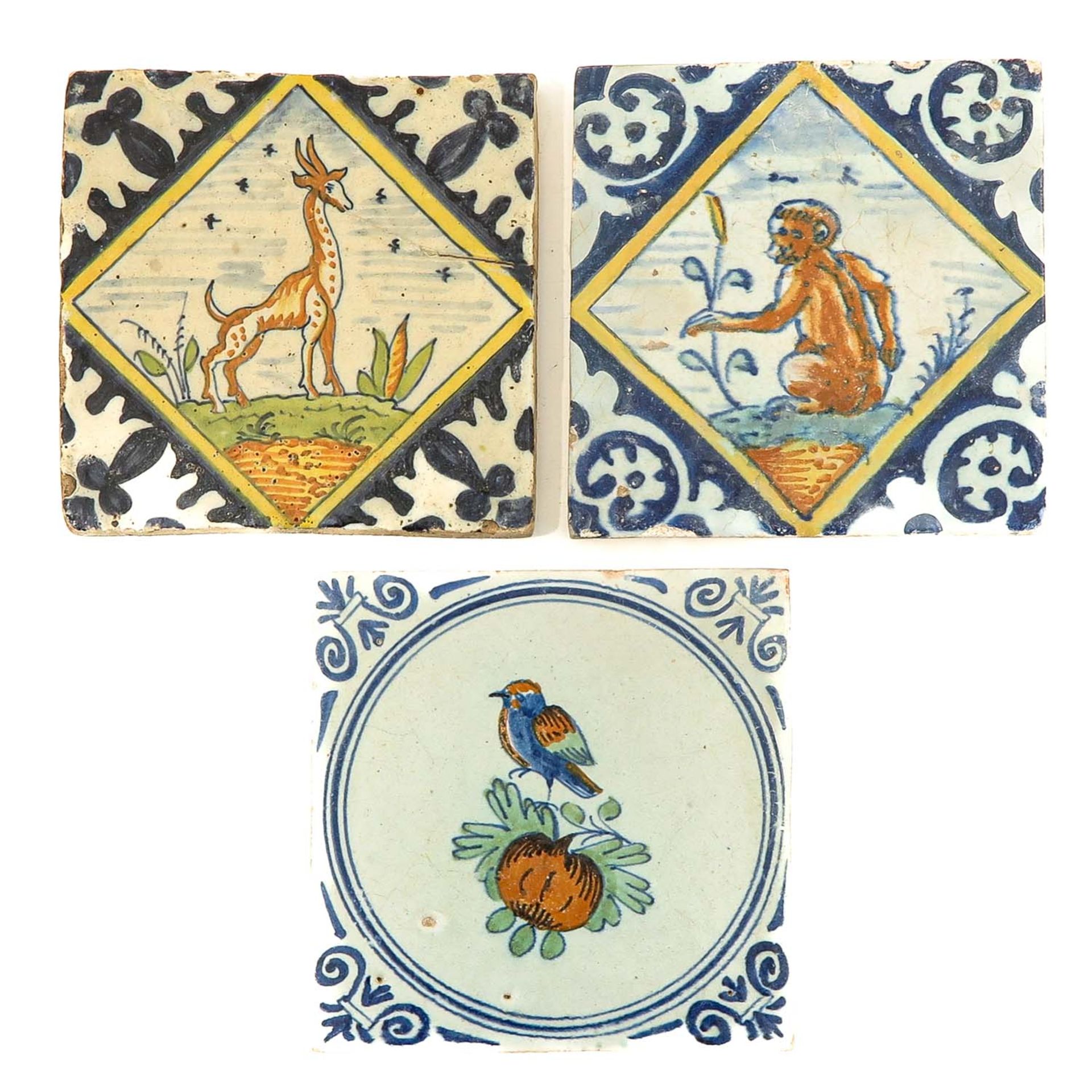 A Collection of 3 Dutch Tiles