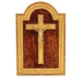 A Crucifix in Wood Frame