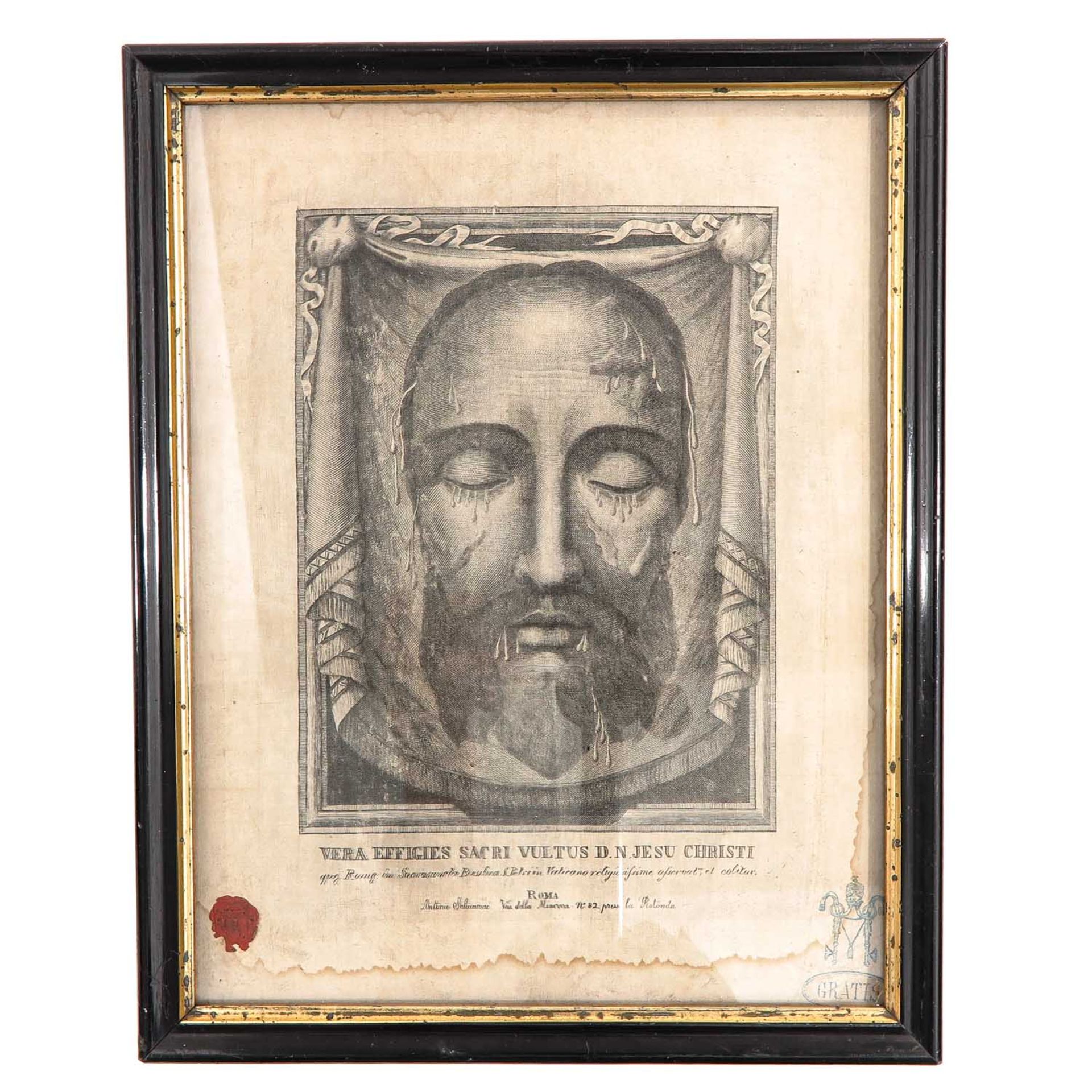 A Frame Holding Cloth of the Saint Veronica