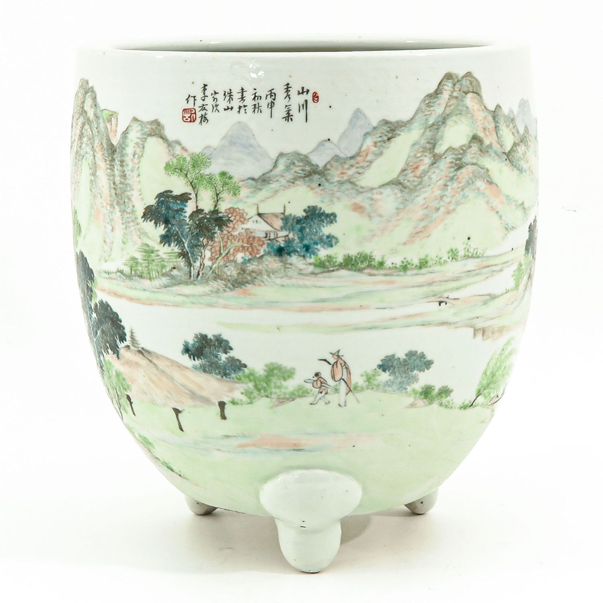 A Qianjiang Cai Tripod Planter