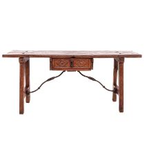 A Massive Walnut Spanish Table