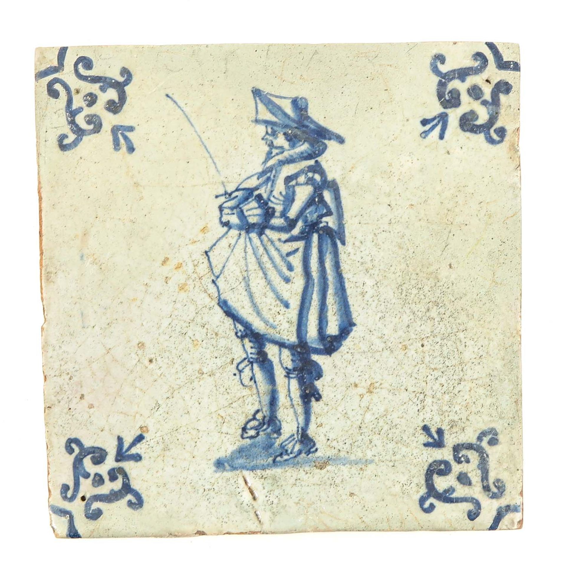 A Lot of 5 Dutch 17th Century Tiles - Image 4 of 7