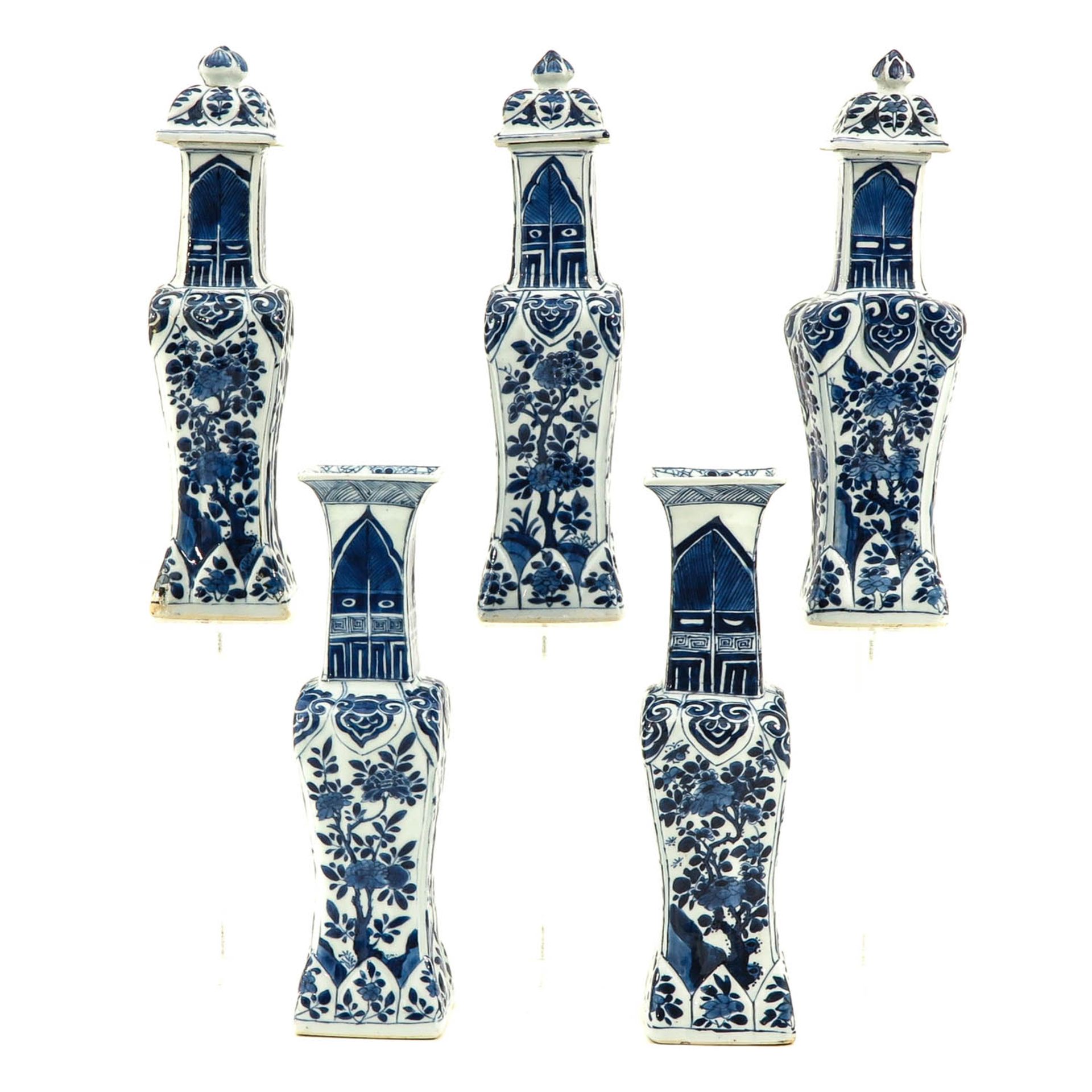 A 5 Piece Garniture Set - Image 2 of 9