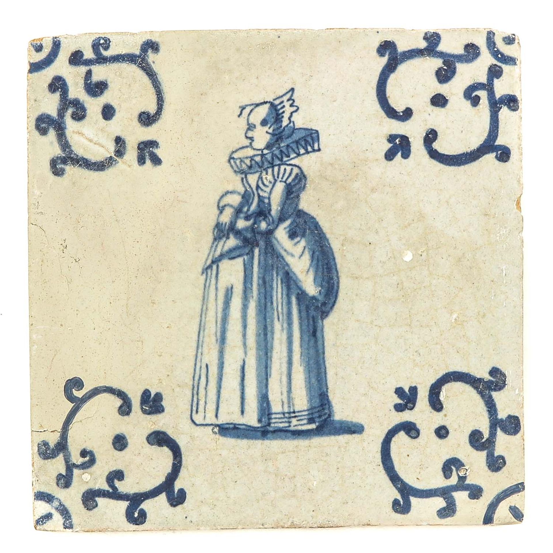 A Collection of 3 Dutch 17th Century Tiles - Bild 5 aus 5