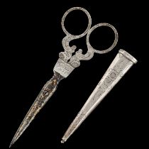 A 19th Century Dutch Silver Scissors