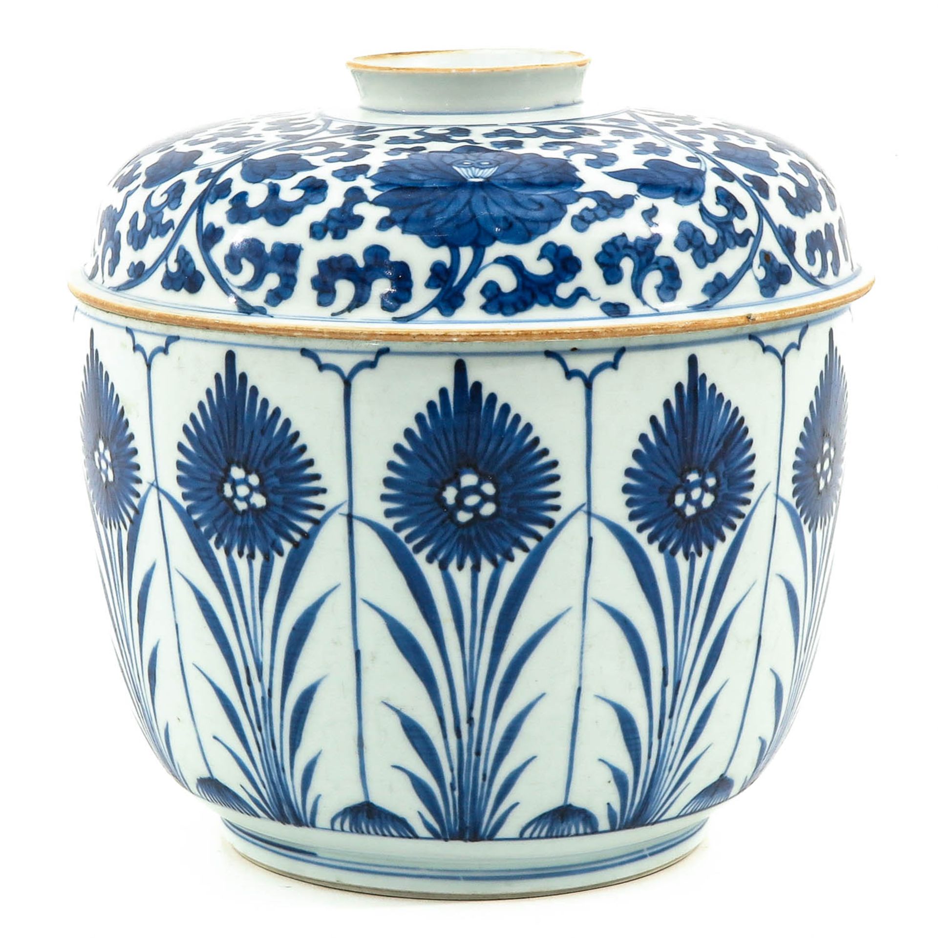 A Blue and White Jar with Cover