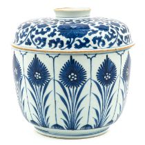 A Blue and White Jar with Cover