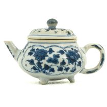 A Small Blue and White Teapot