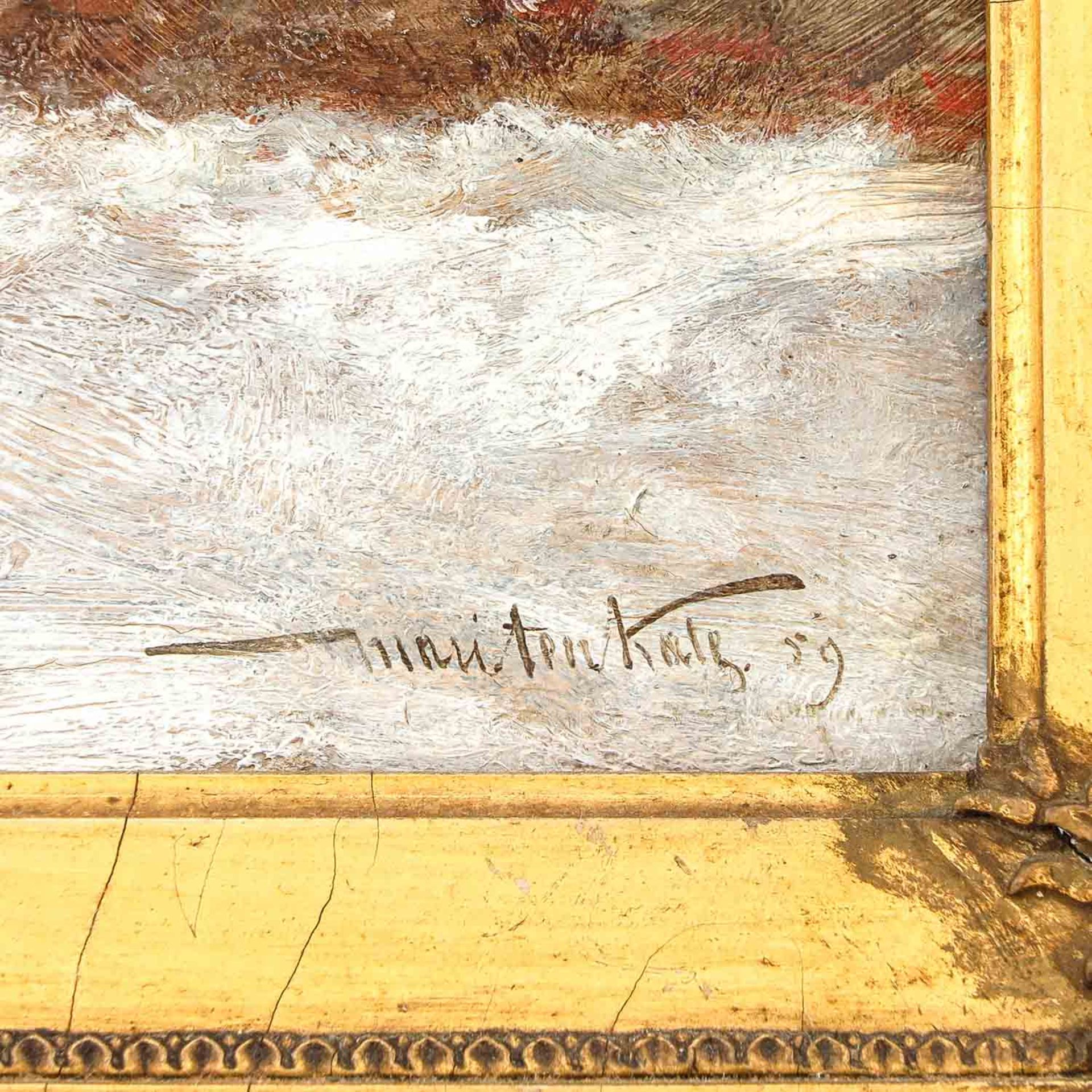 A Oil on Panel Signed M. ten Kate - Bild 3 aus 6