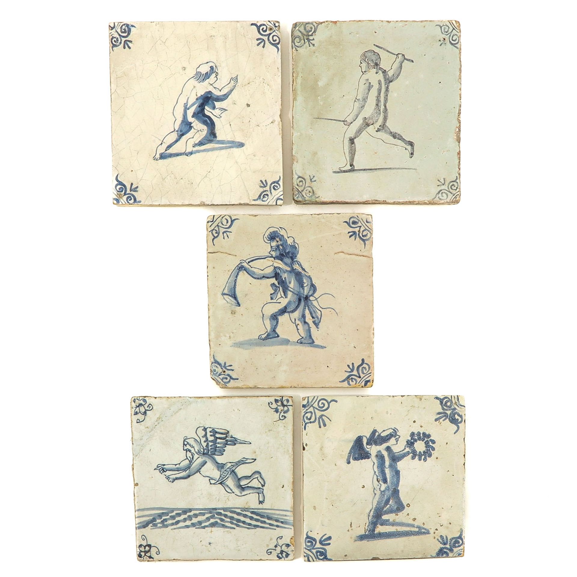 A Collection of 5 Dutch Tiles