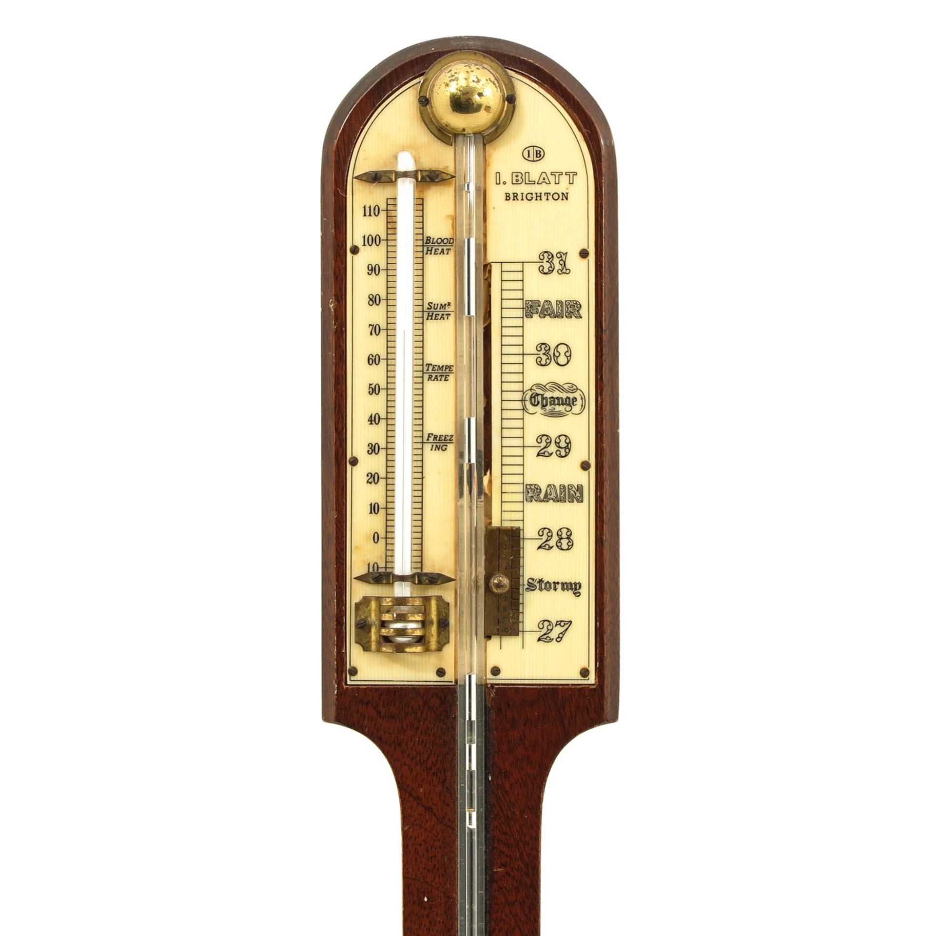 A Wood Barometer - Image 3 of 5