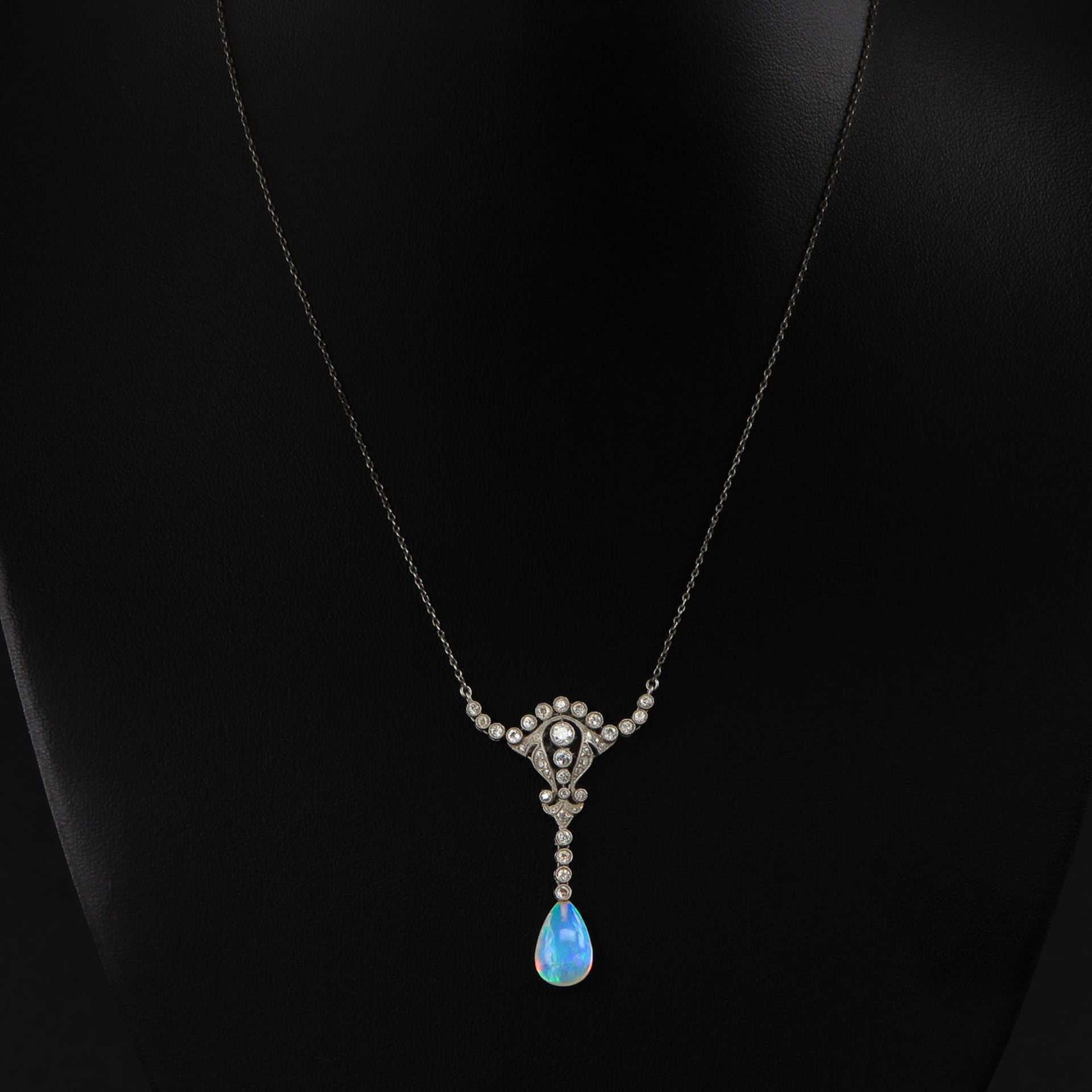 A Diamond and Opal Necklace Circa 1920 - Image 2 of 3