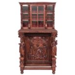 A Very Beautifully Carved Oak Religious Cabinet