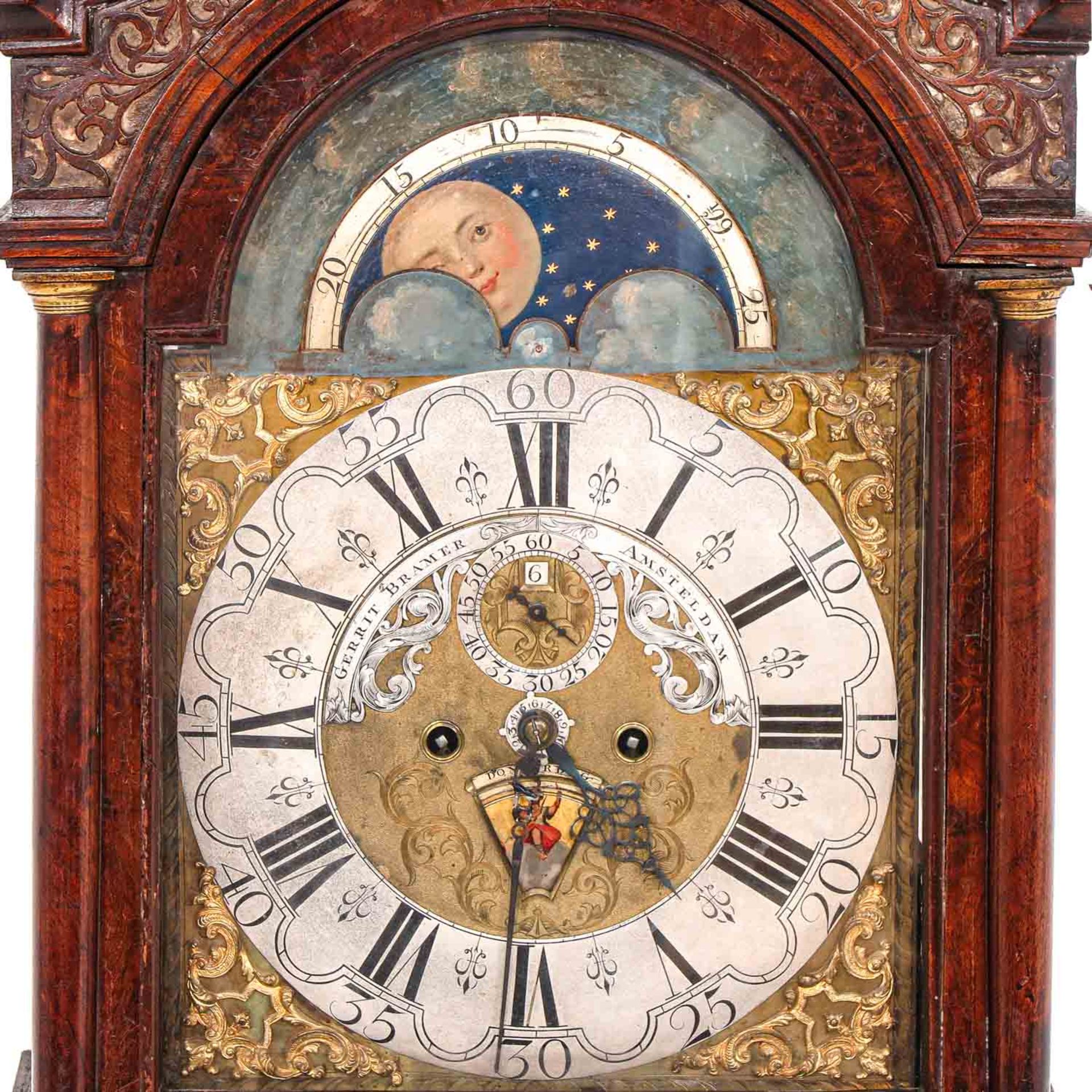 An 18th Century Amsterdam Standing Clock - Bild 4 aus 10
