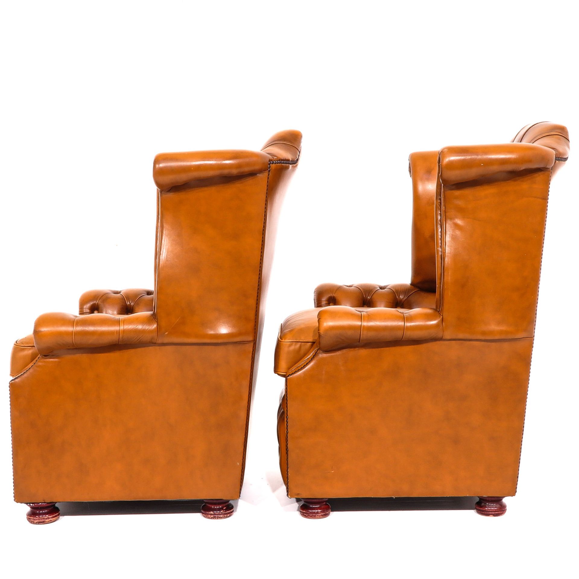 A Pair of Springvale English Chesterfield Chairs - Image 2 of 10