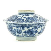 A Blue and White Bowl with Cover