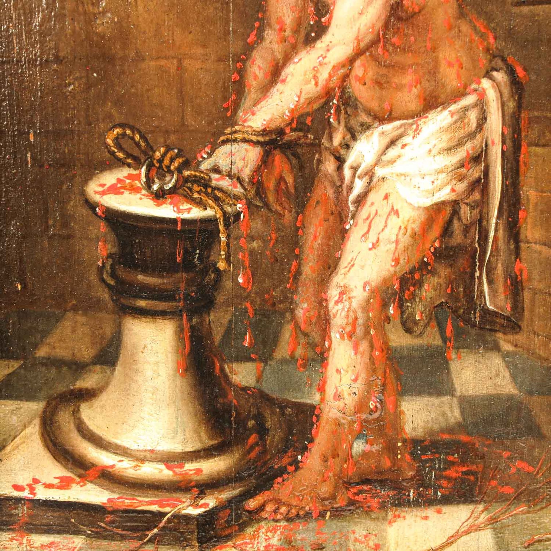 A 17th - 18th Century Religious Oil on Panel - Bild 5 aus 6