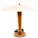 An Art Deco Style Mushroom Lamp