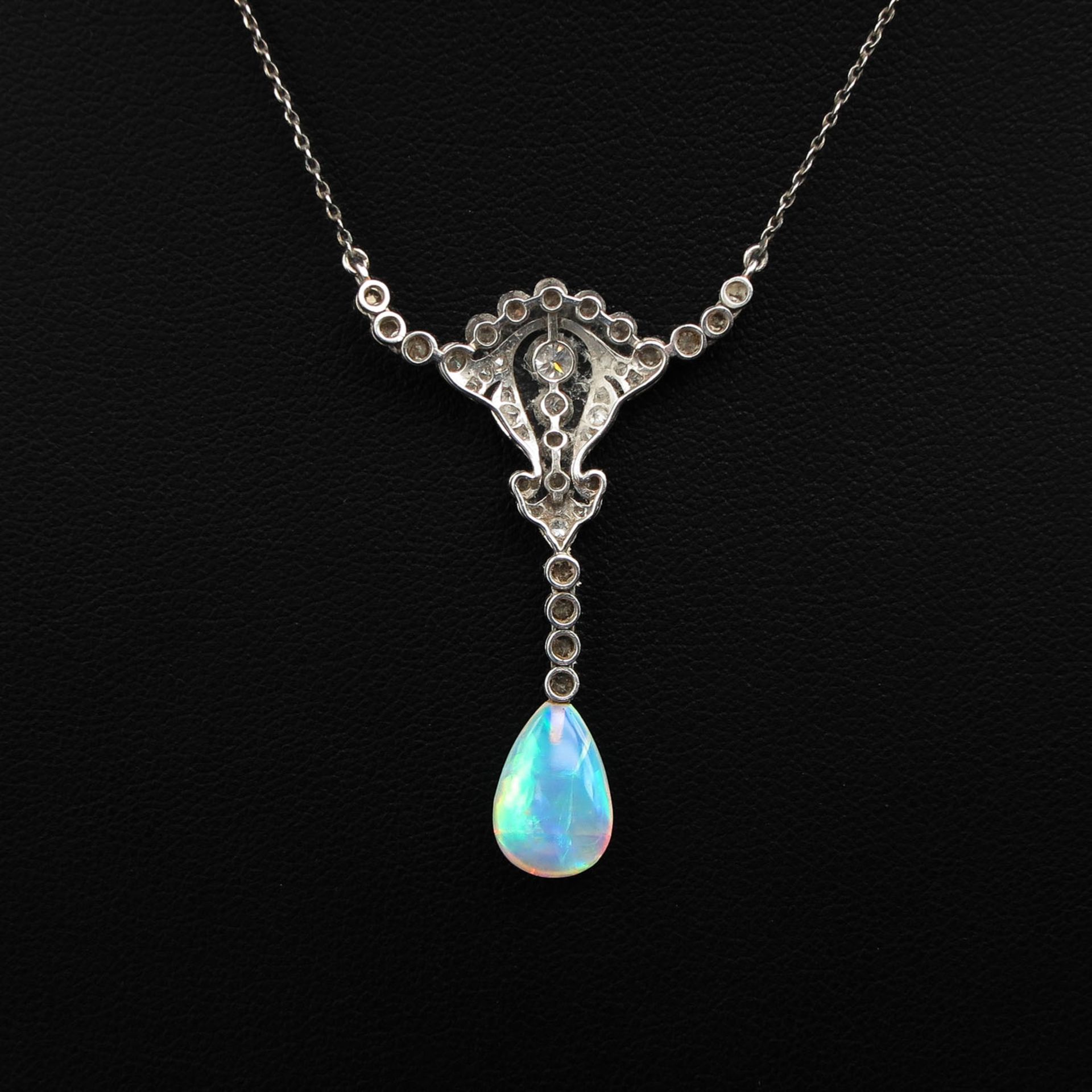 A Diamond and Opal Necklace Circa 1920 - Image 3 of 3