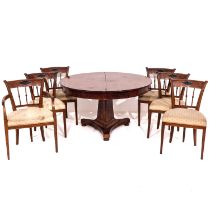 A Mahogany Dining Table with 6 Chairs