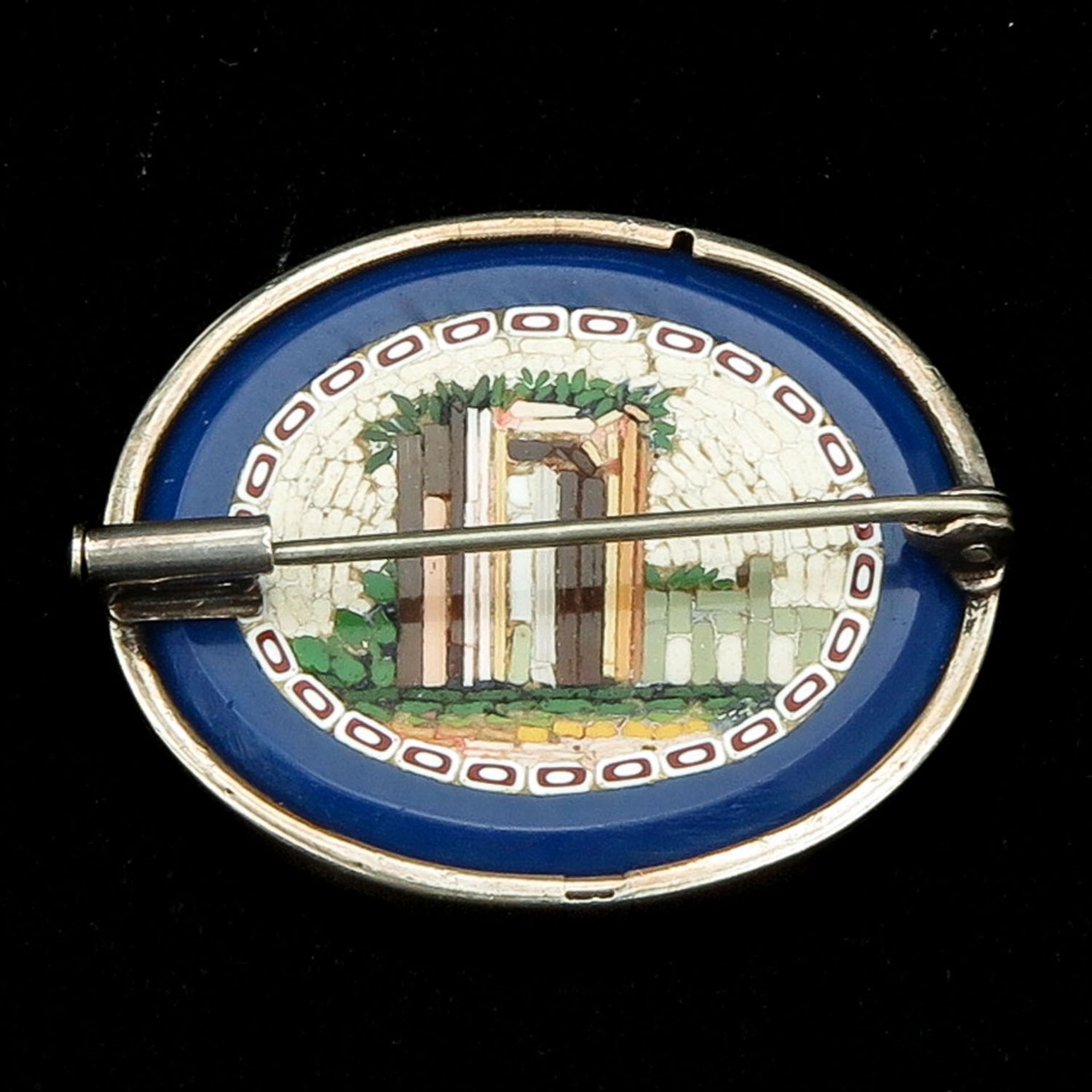 A Micro Mosaic Brooch - Bild 2 aus 2