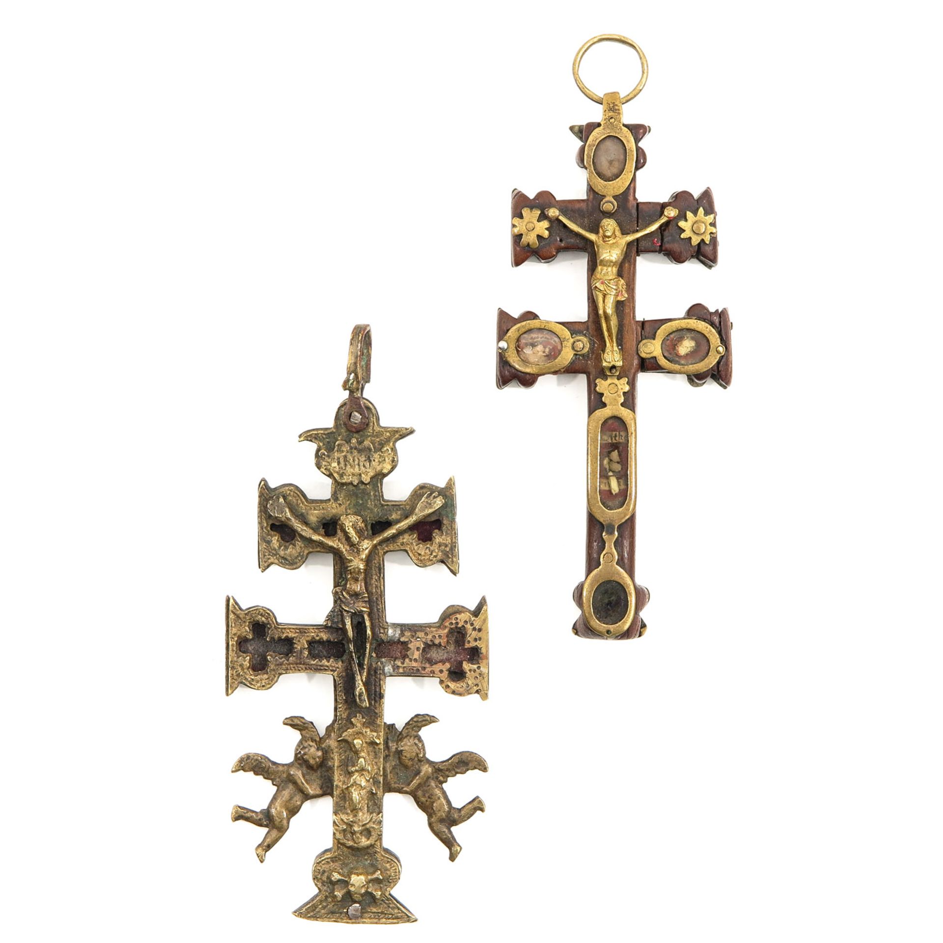 A Lot of 2 Crosses Including Relic Cross