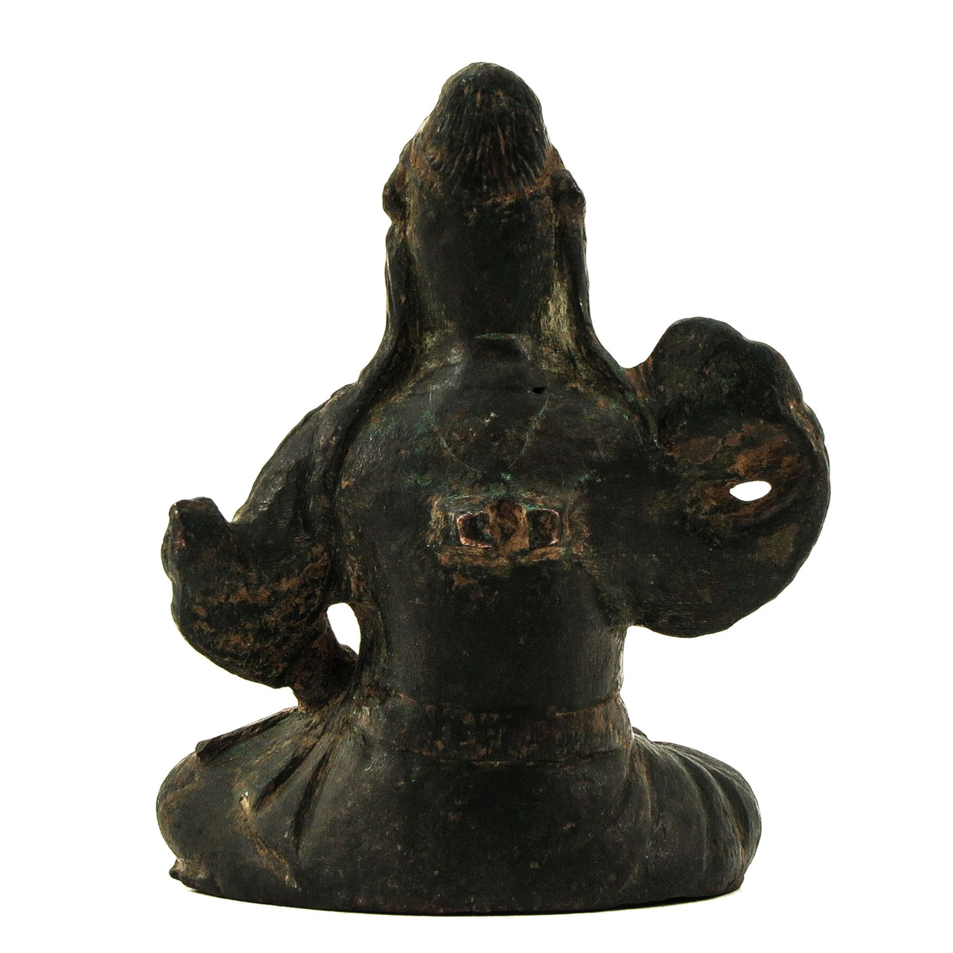 A Small Bronze Buddha Sculpture - Bild 3 aus 9