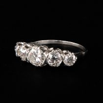 A Ladies 14KG Diamond Ring