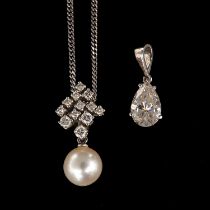 A 14KG Necklace with Pendant and Diamond Pendant