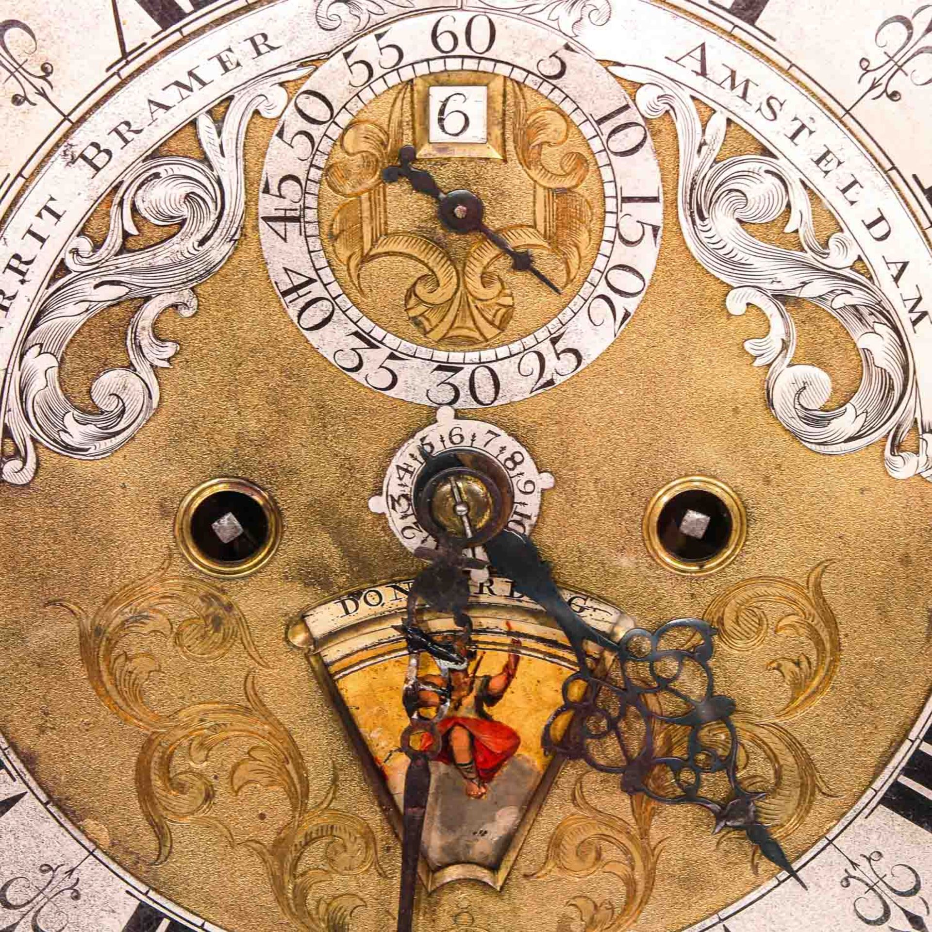 An 18th Century Amsterdam Standing Clock - Bild 5 aus 10
