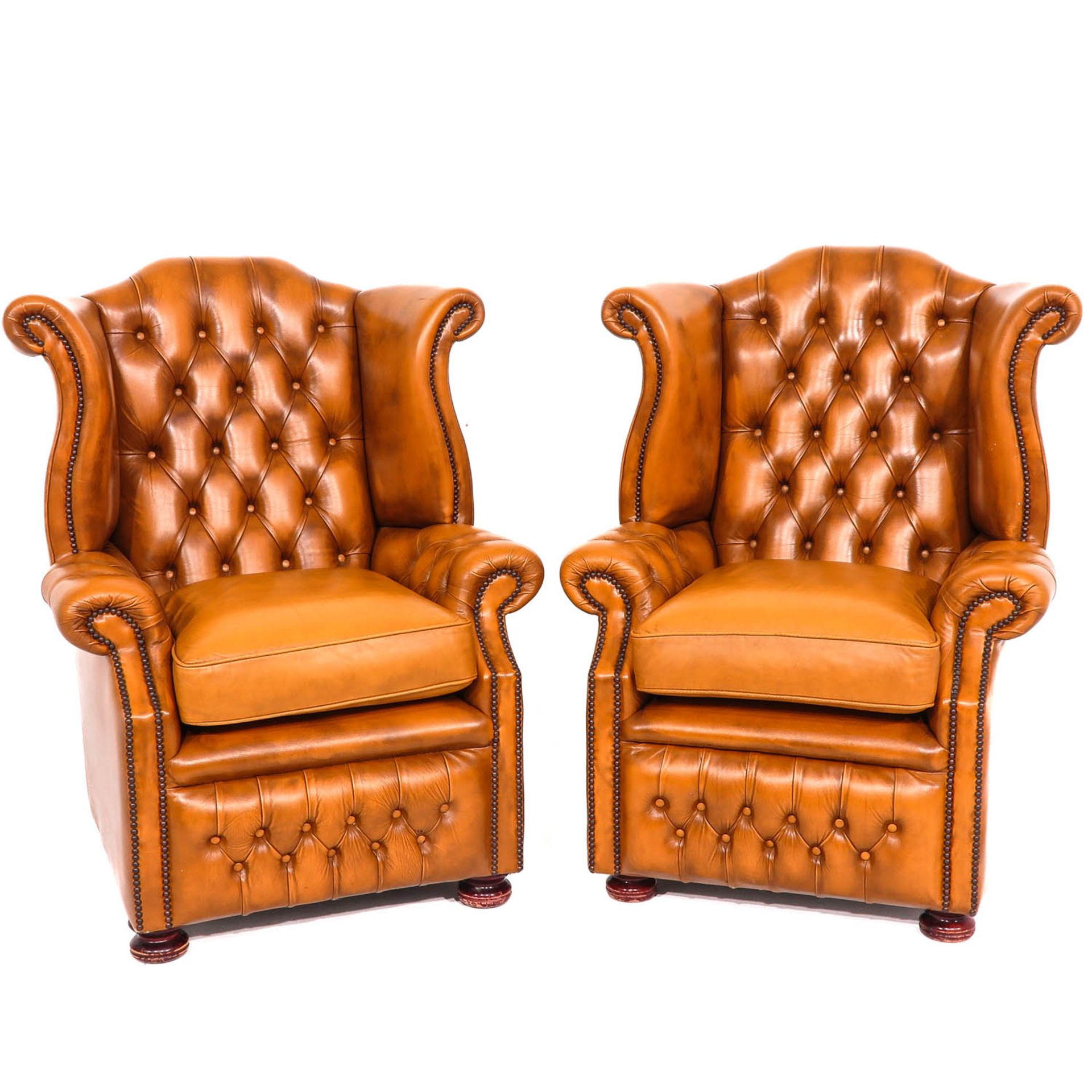 A Pair of Springvale English Chesterfield Chairs