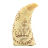 A 19th Century Scrimshaw Depicting Lady