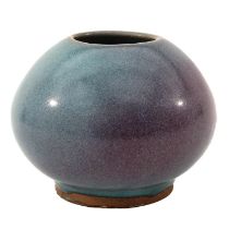 A Small Blue and Purple Vase