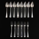 A Collection of 14 Pieces of Silver Cutlery