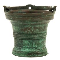 A 17th Century Bronze Holy Water Font