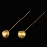A Pair of Gold Hat Pins or Mutsenspelden