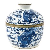 A Blue and White Bowl with Cover