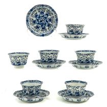 A Series of 6 Cups and Saucers