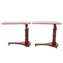 A Lot of 2 Mahogany Victorian Side Tables