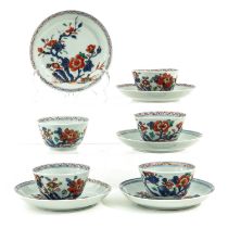 A Series of 5 Cups and Saucers