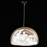 A Beautifully Carved Cameo in Gold Frame